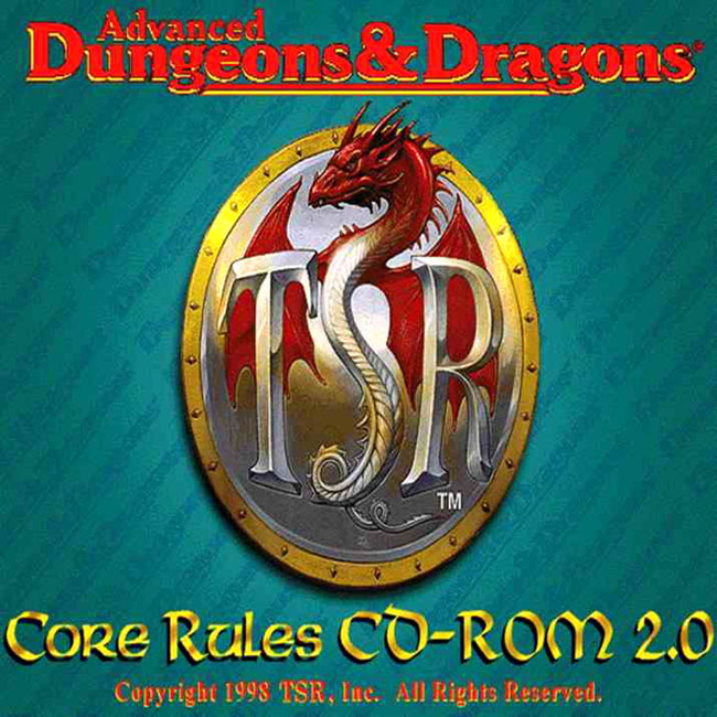 Advanced Dungeons and Dragons: Core Rules 2.0 - pedn CD obal