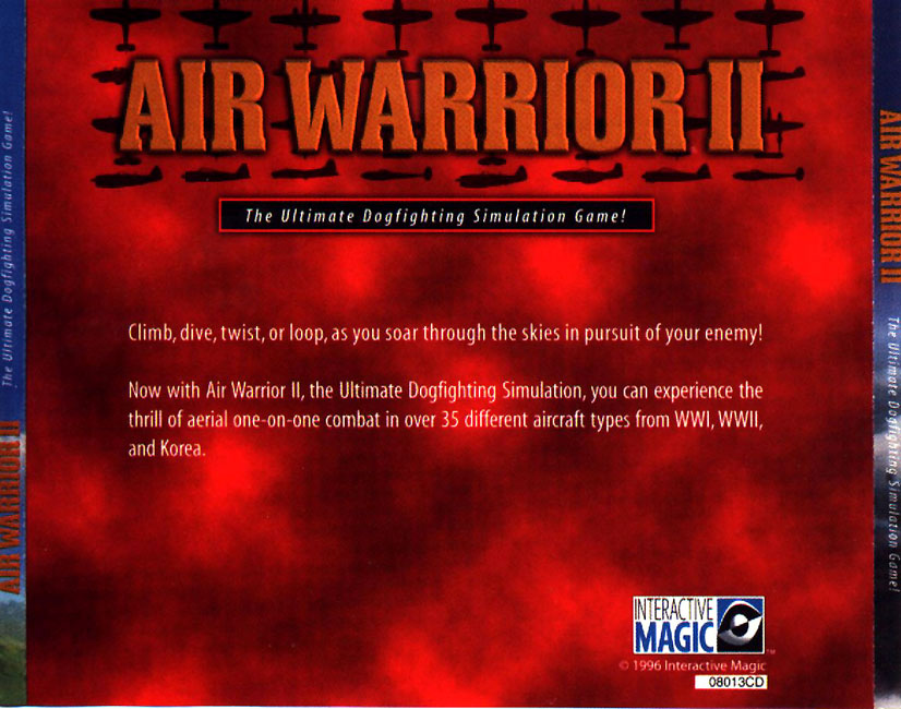 Air Warrior 2 - zadn CD obal