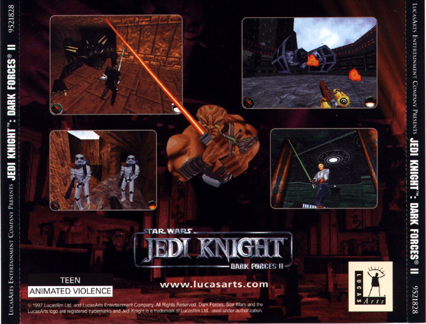 Star Wars: Jedi Knight: Dark Forces 2 - zadn CD obal