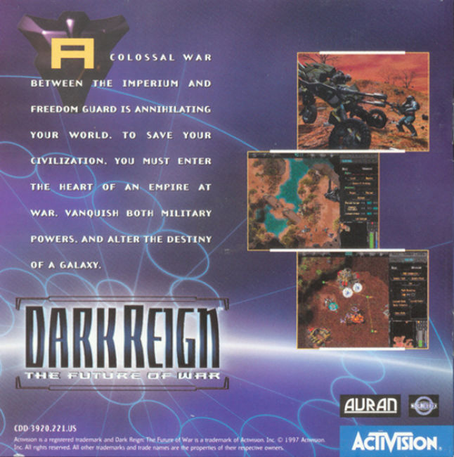 Dark Reign: The Future of War - pedn vnitn CD obal