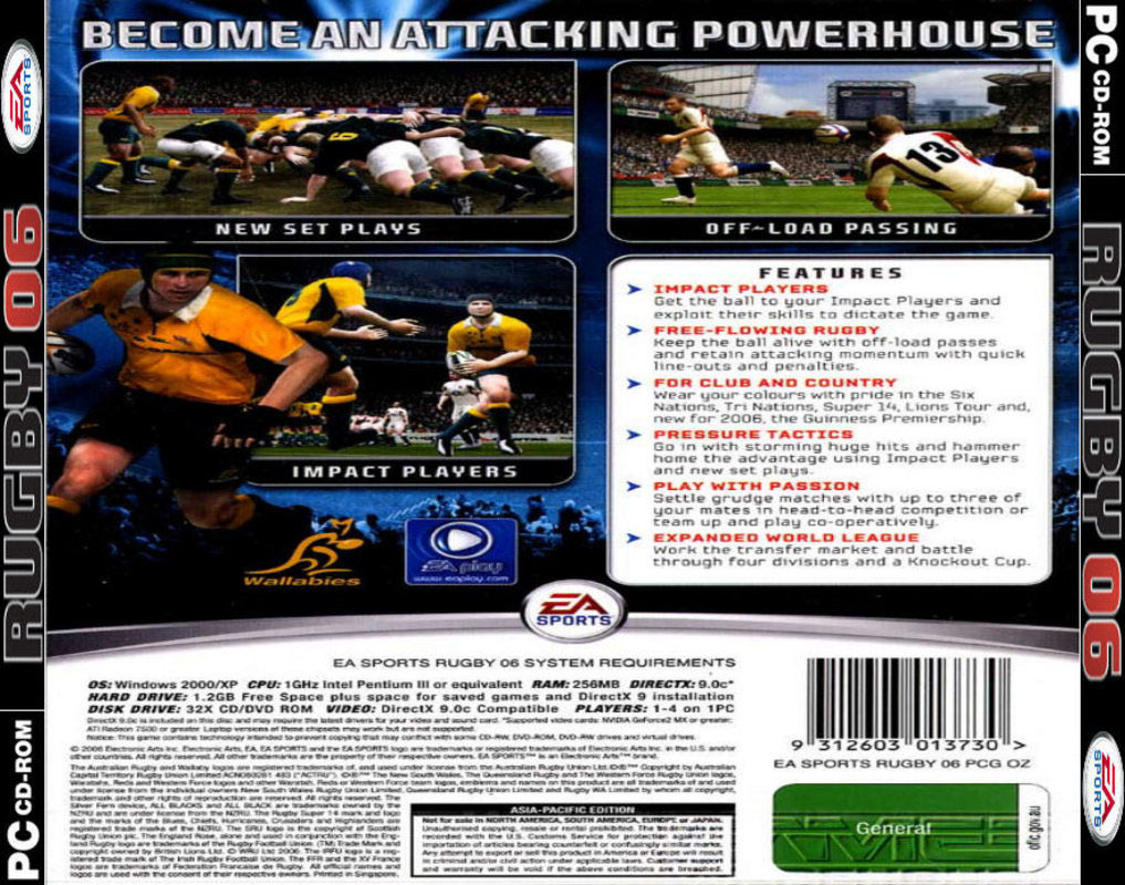 Rugby 06 - zadn CD obal