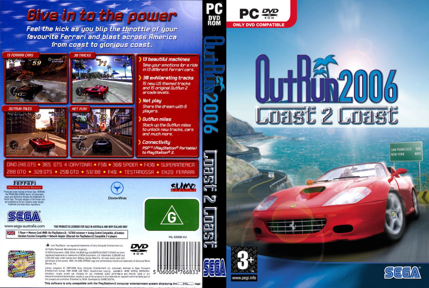OutRun 2006: Coast 2 Coast - DVD obal