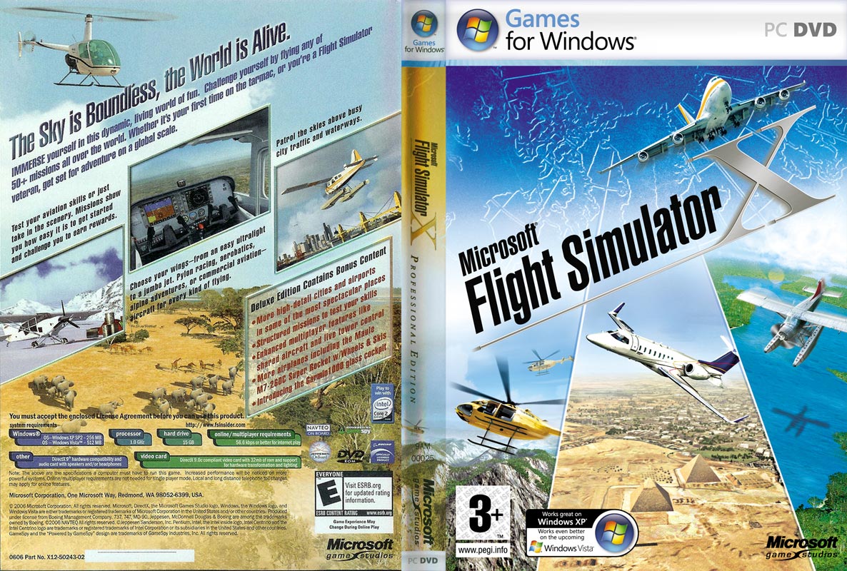 Microsoft Flight Simulator X - DVD obal