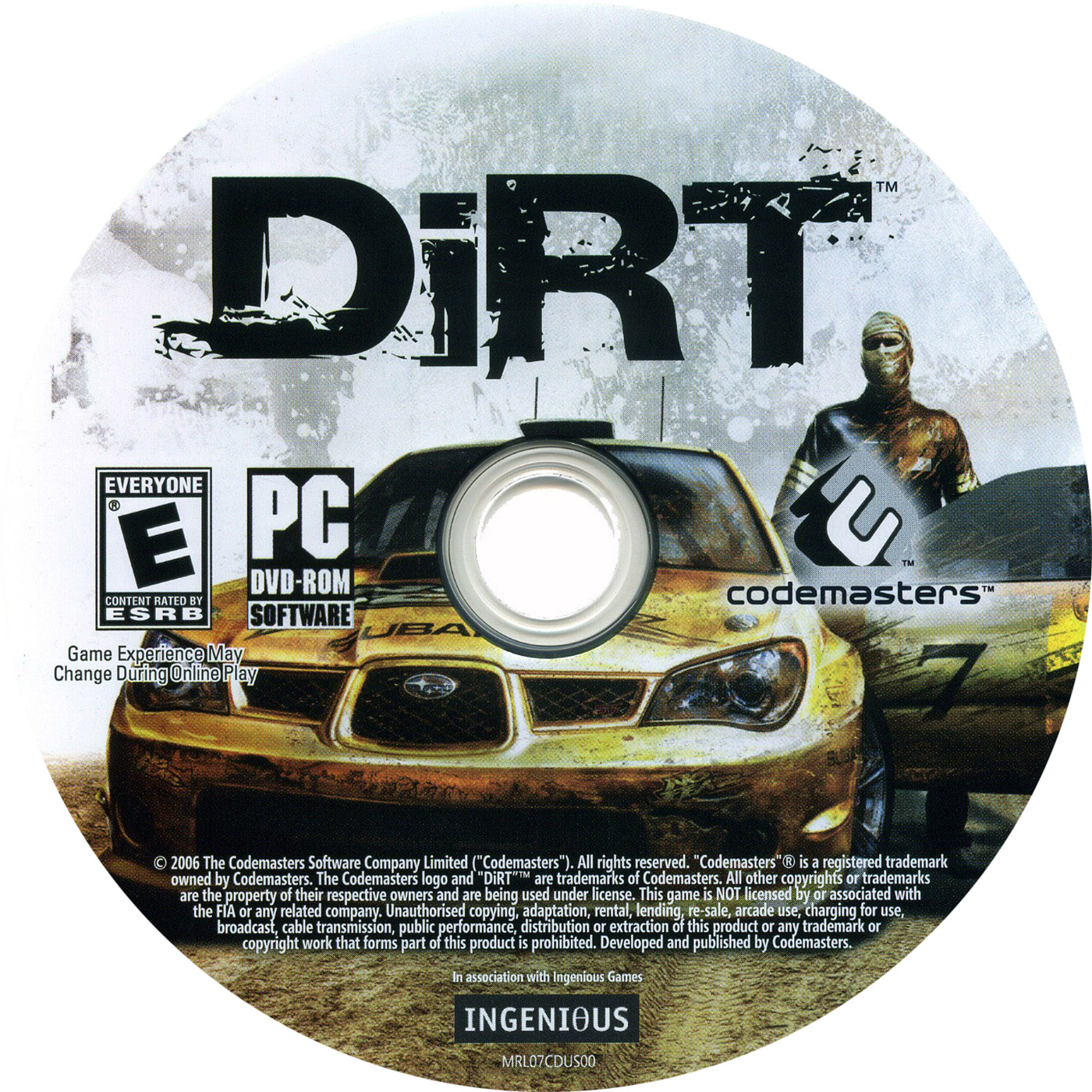 Colin McRae: DiRT - CD obal 2