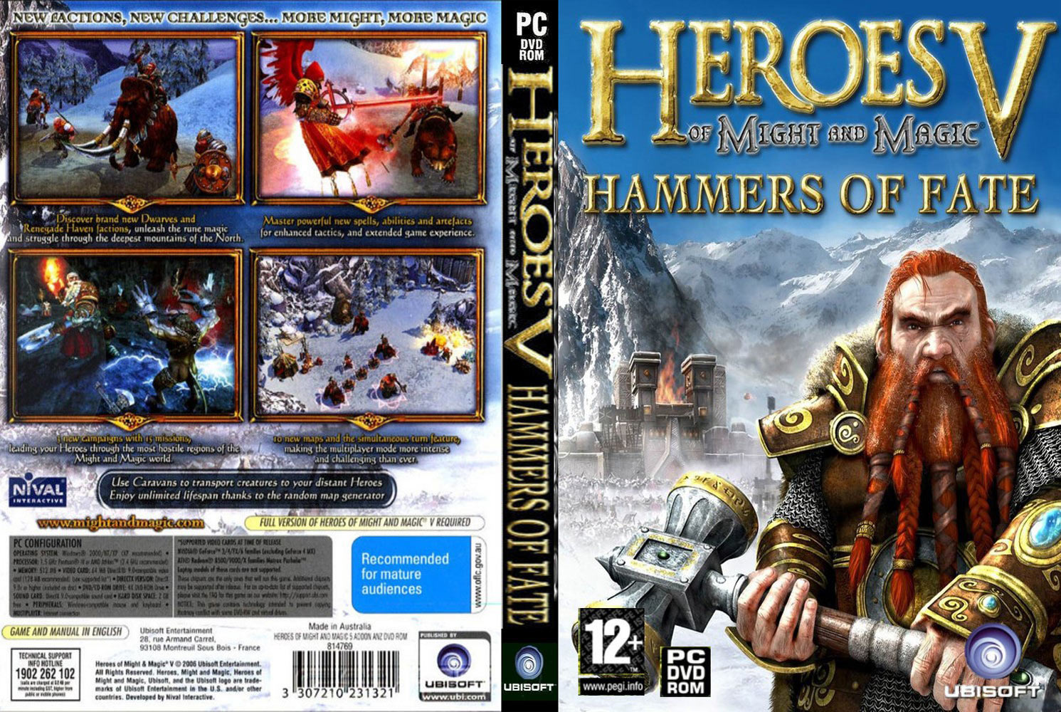 Heroes of Might & Magic 5: Hammers of Fate - DVD obal