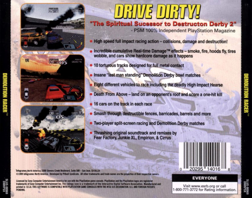 Demolition Racer - zadn CD obal