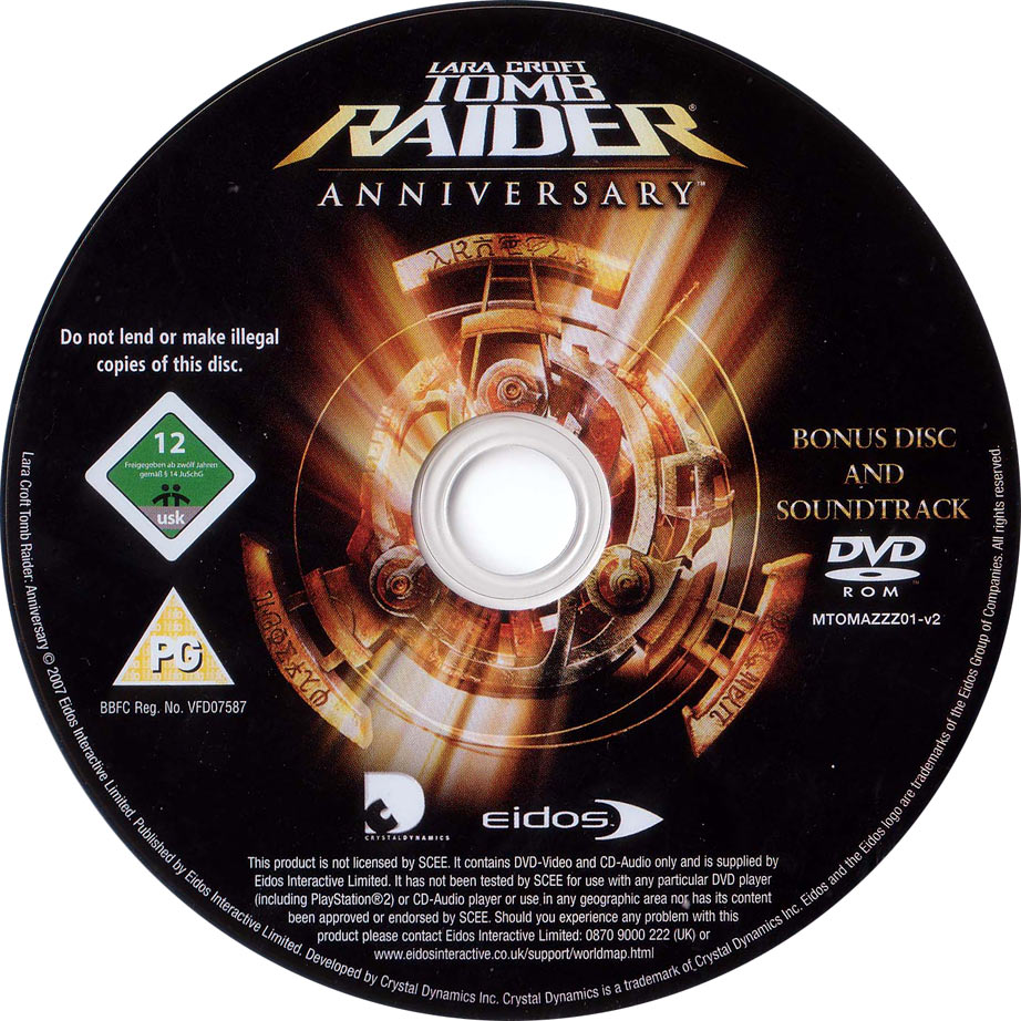 Tomb Raider: Anniversary - CD obal 2