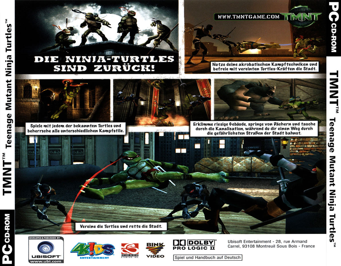 Teenage Mutant Ninja Turtles: Video Game - zadn CD obal