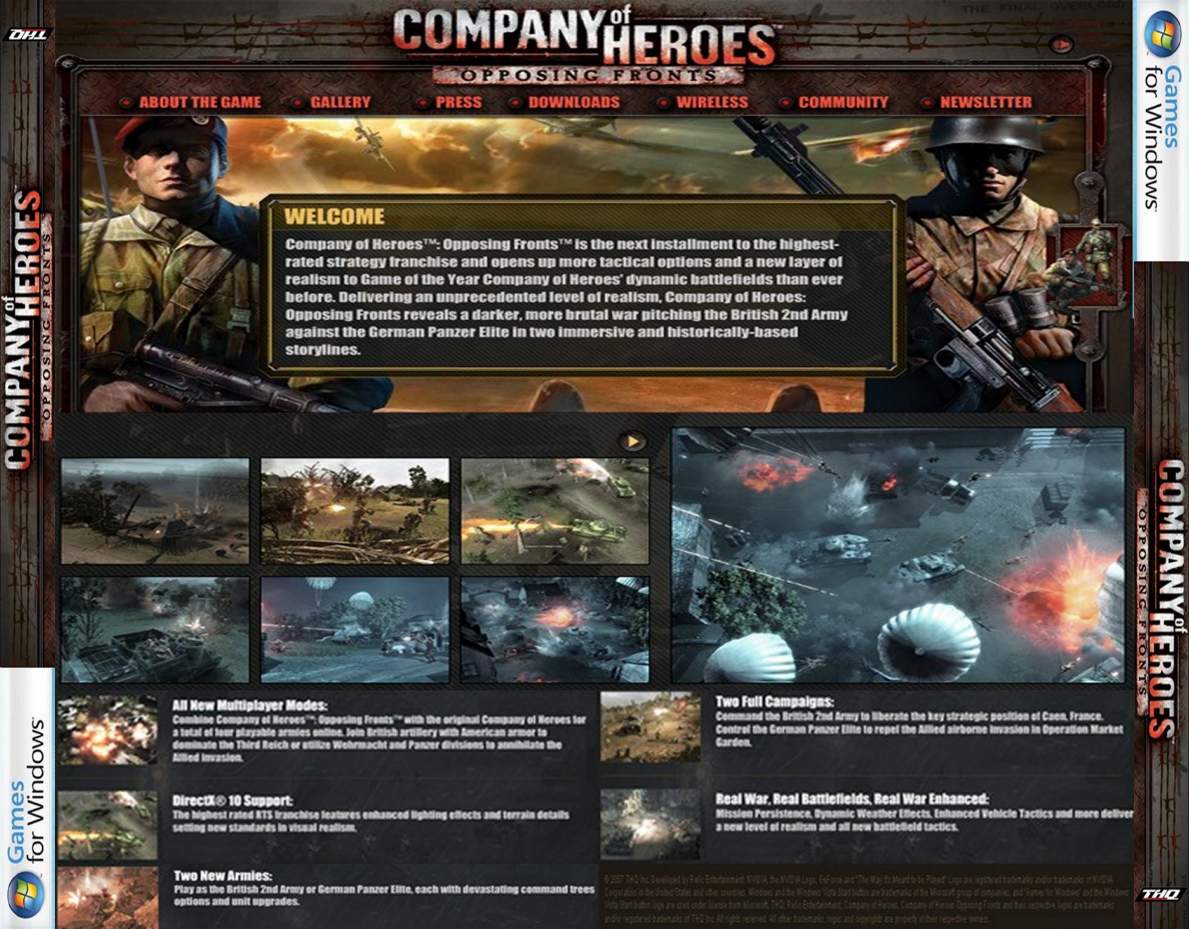 Company of Heroes: Opposing Fronts - zadn CD obal