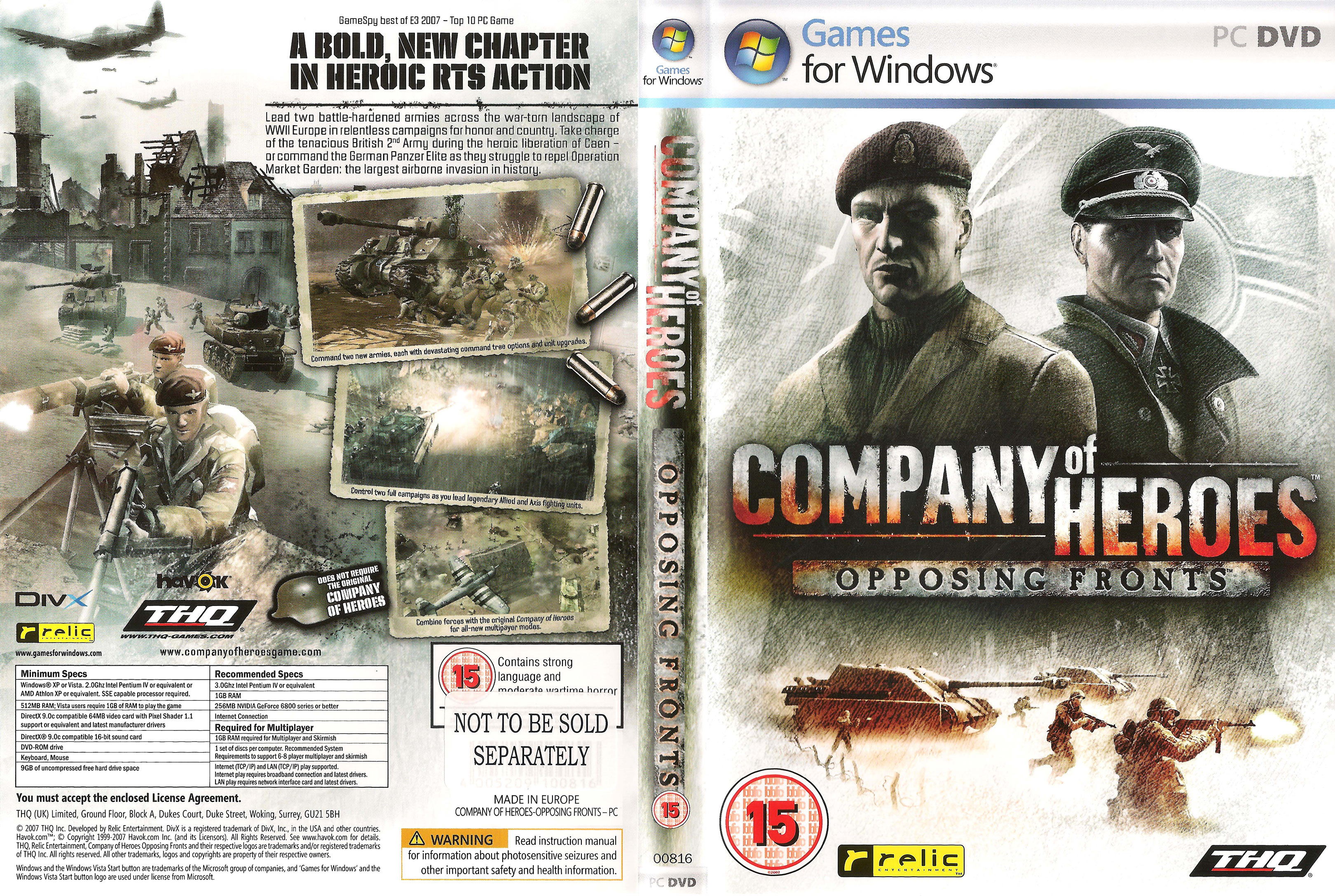 Company of Heroes: Opposing Fronts - DVD obal 2