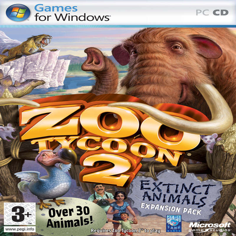 Zoo Tycoon 2: Extinct Animals - pedn CD obal