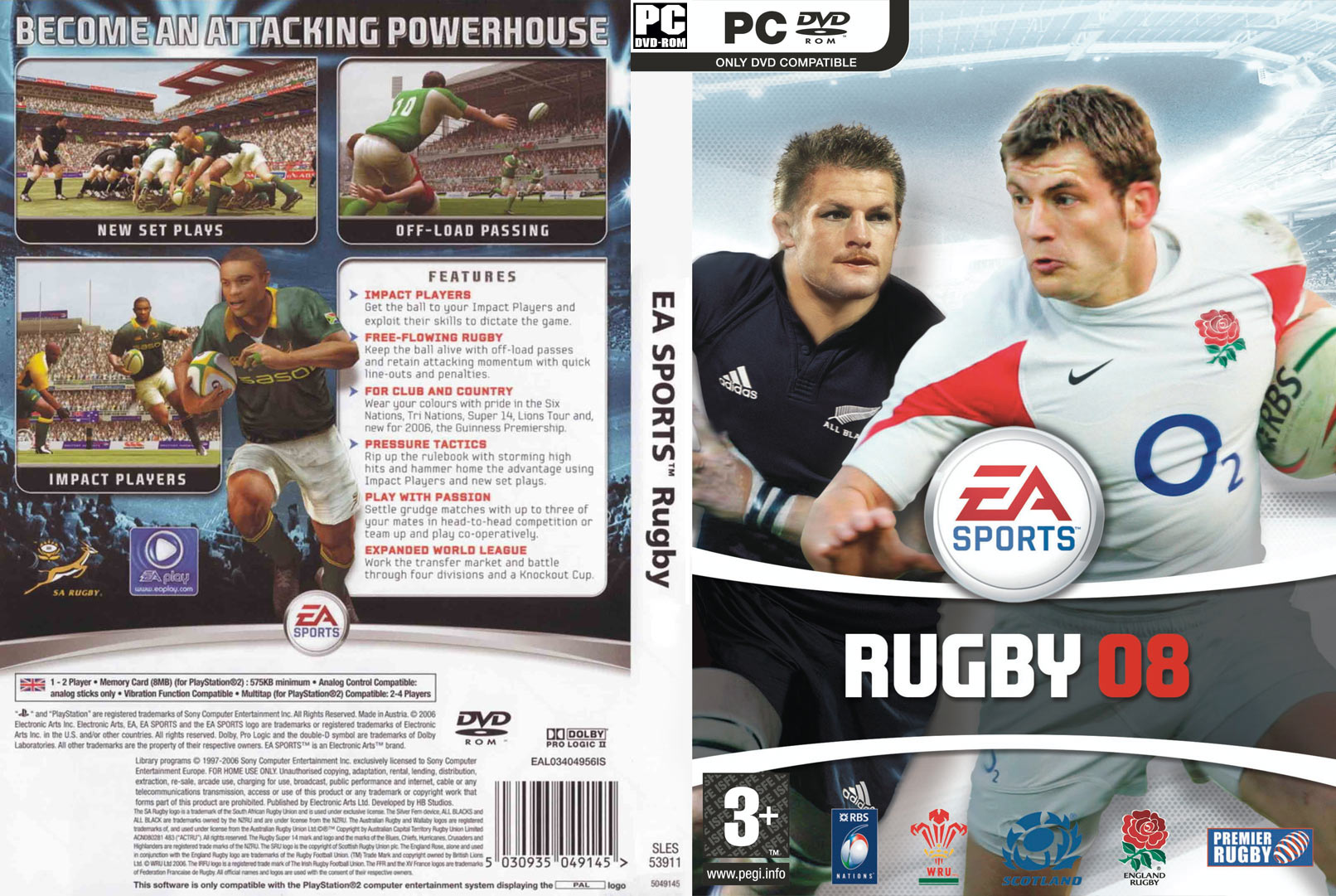 Rugby 08 - DVD obal