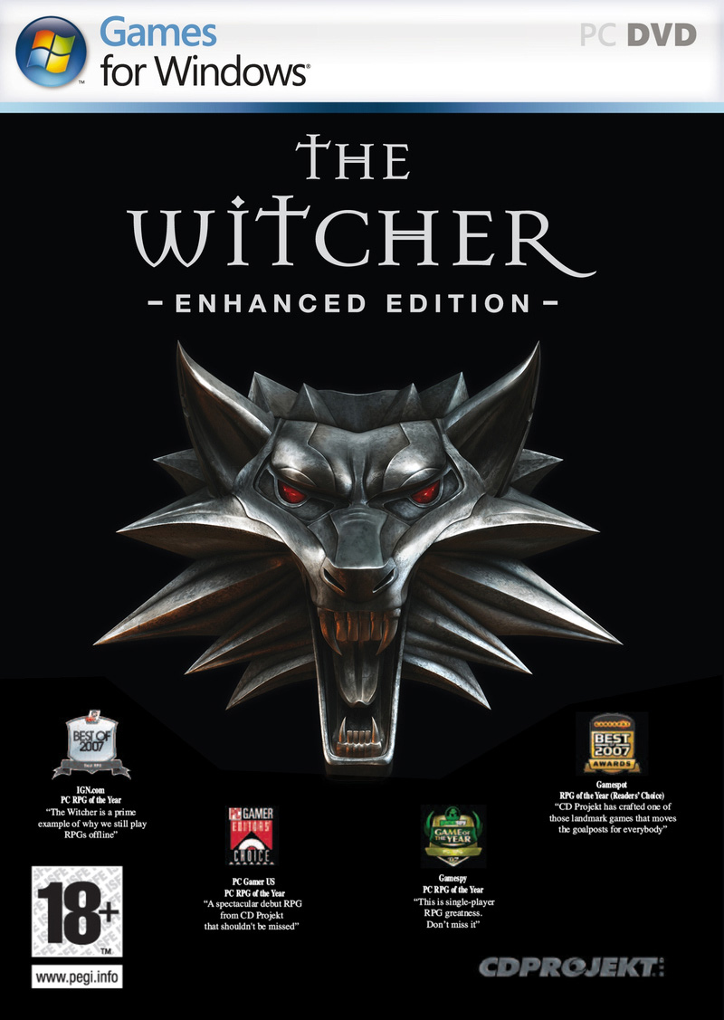 The Witcher: Enhanced Edition - pedn DVD obal