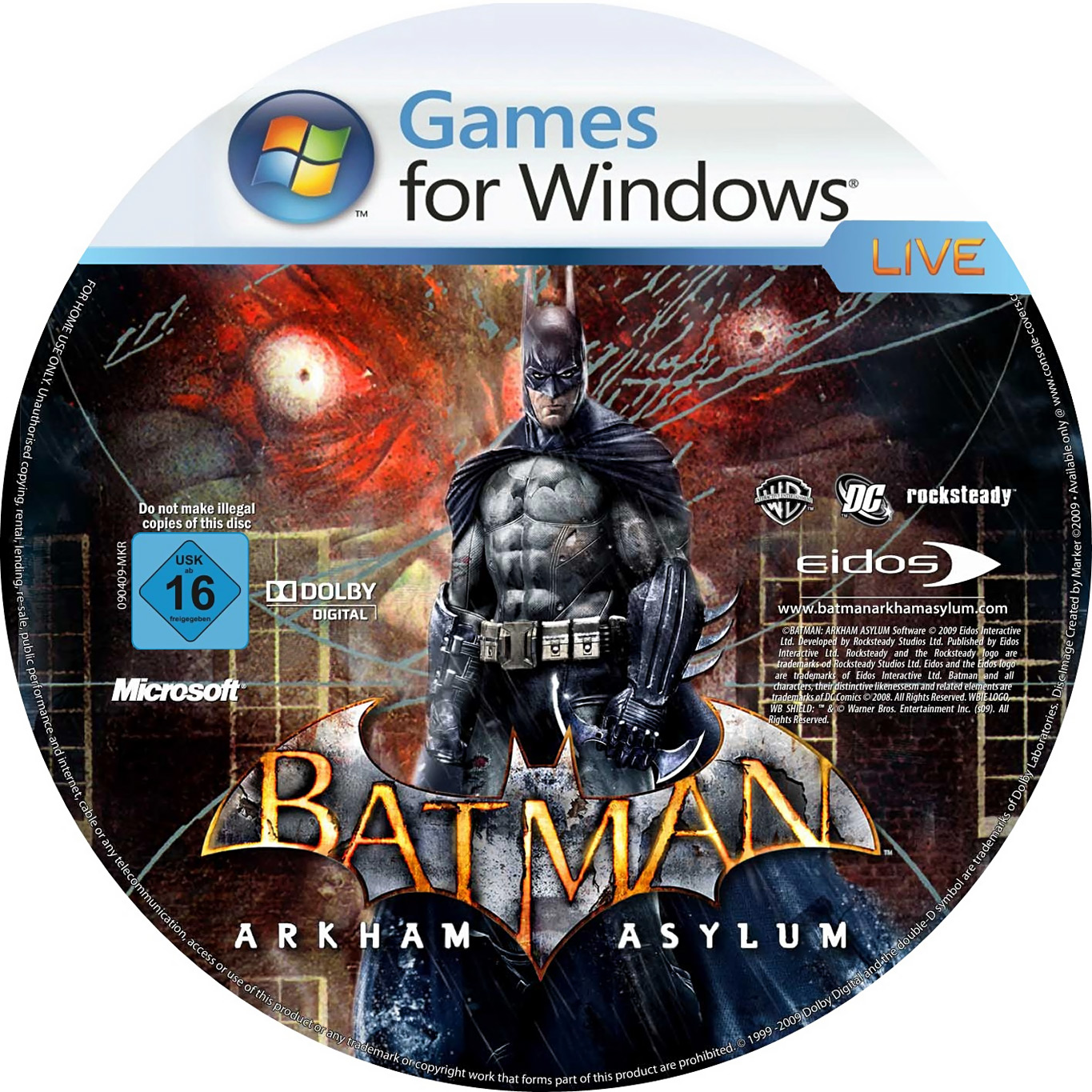 Batman: Arkham Asylum - CD obal 2