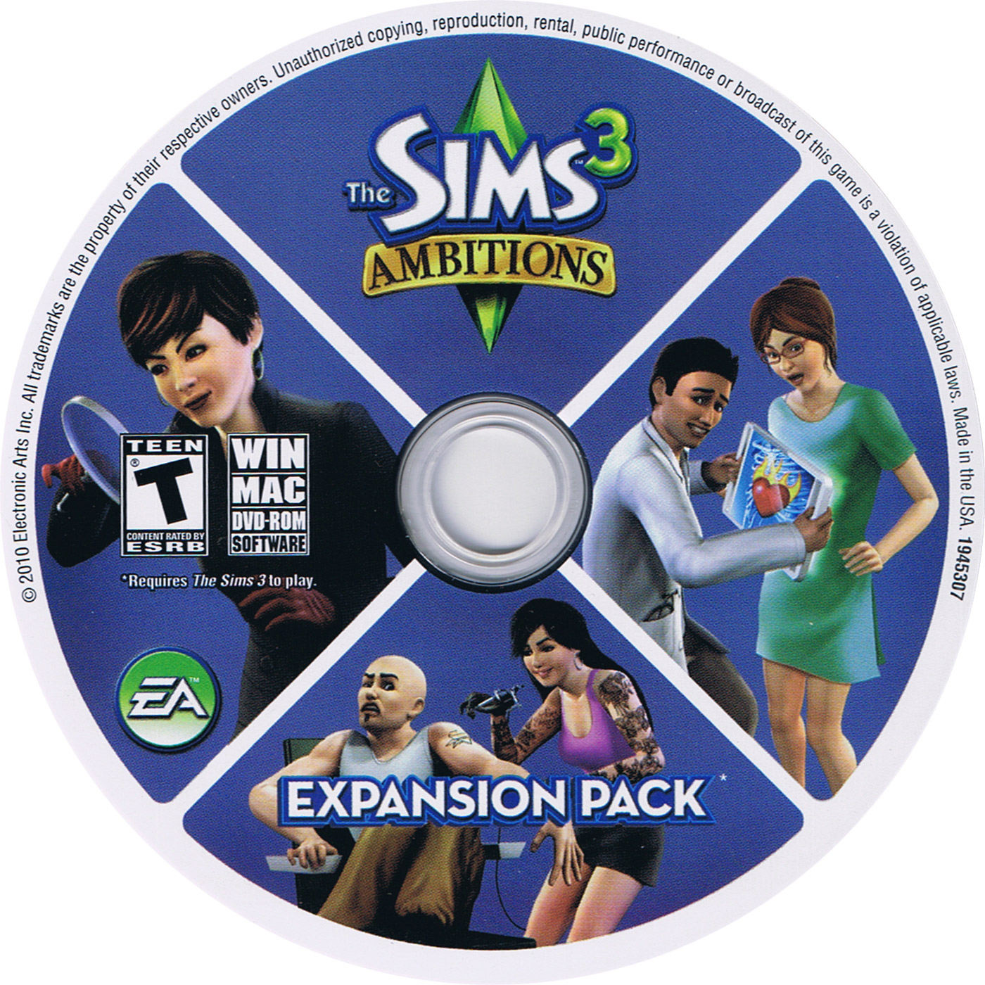 The Sims 3: Ambitions - CD obal