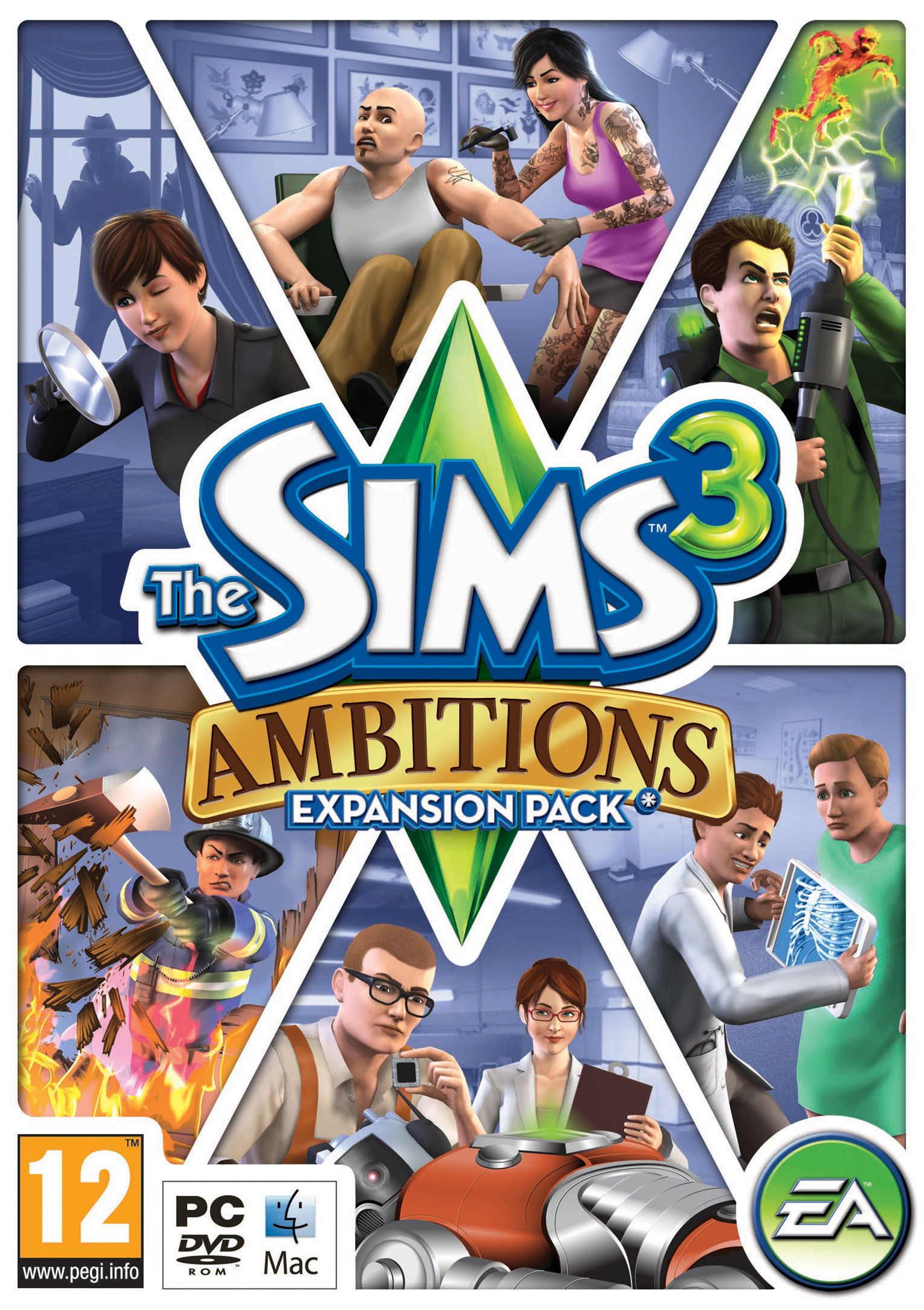 The Sims 3: Ambitions - pedn DVD obal