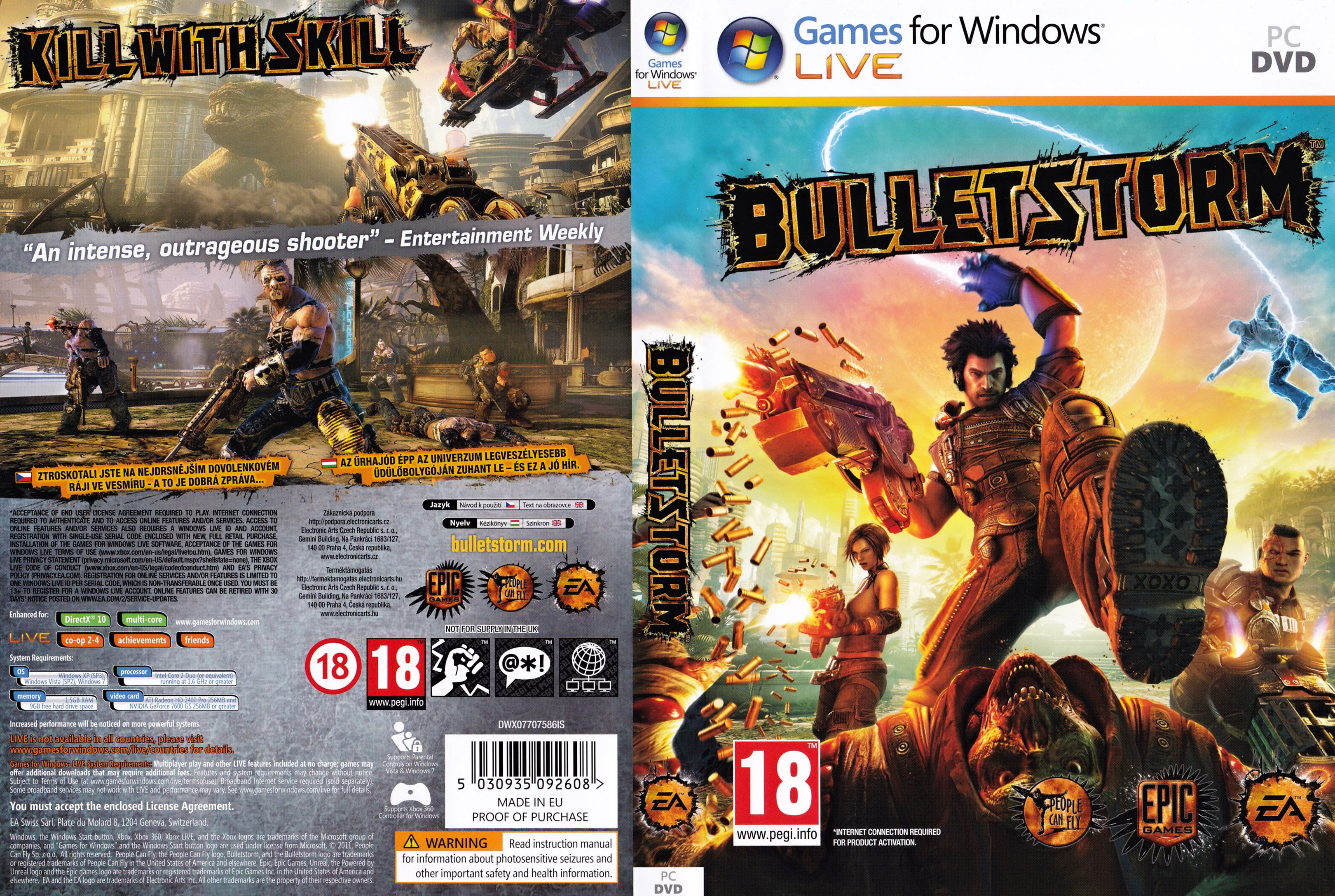 Bulletstorm - DVD obal