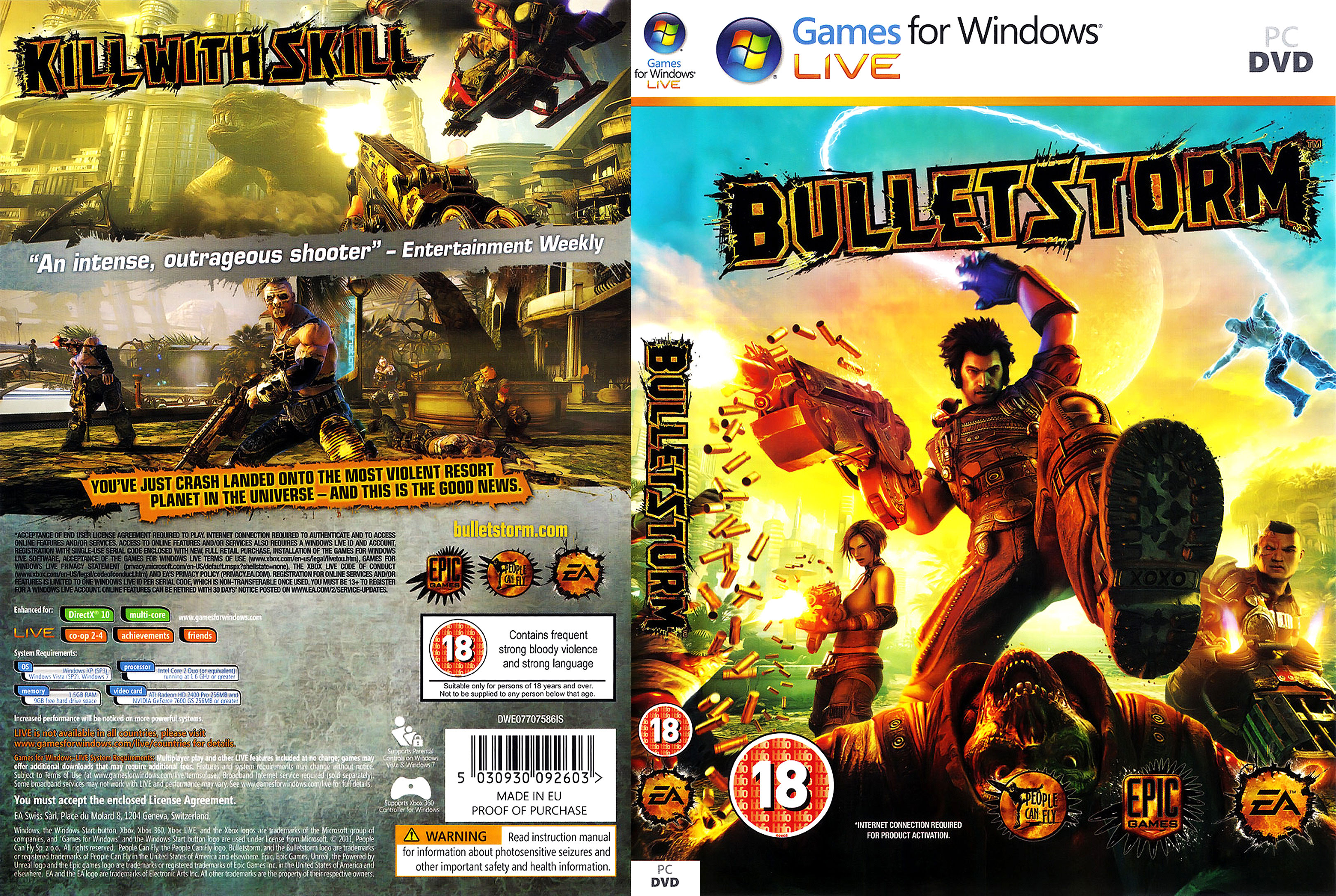 Bulletstorm - DVD obal 2