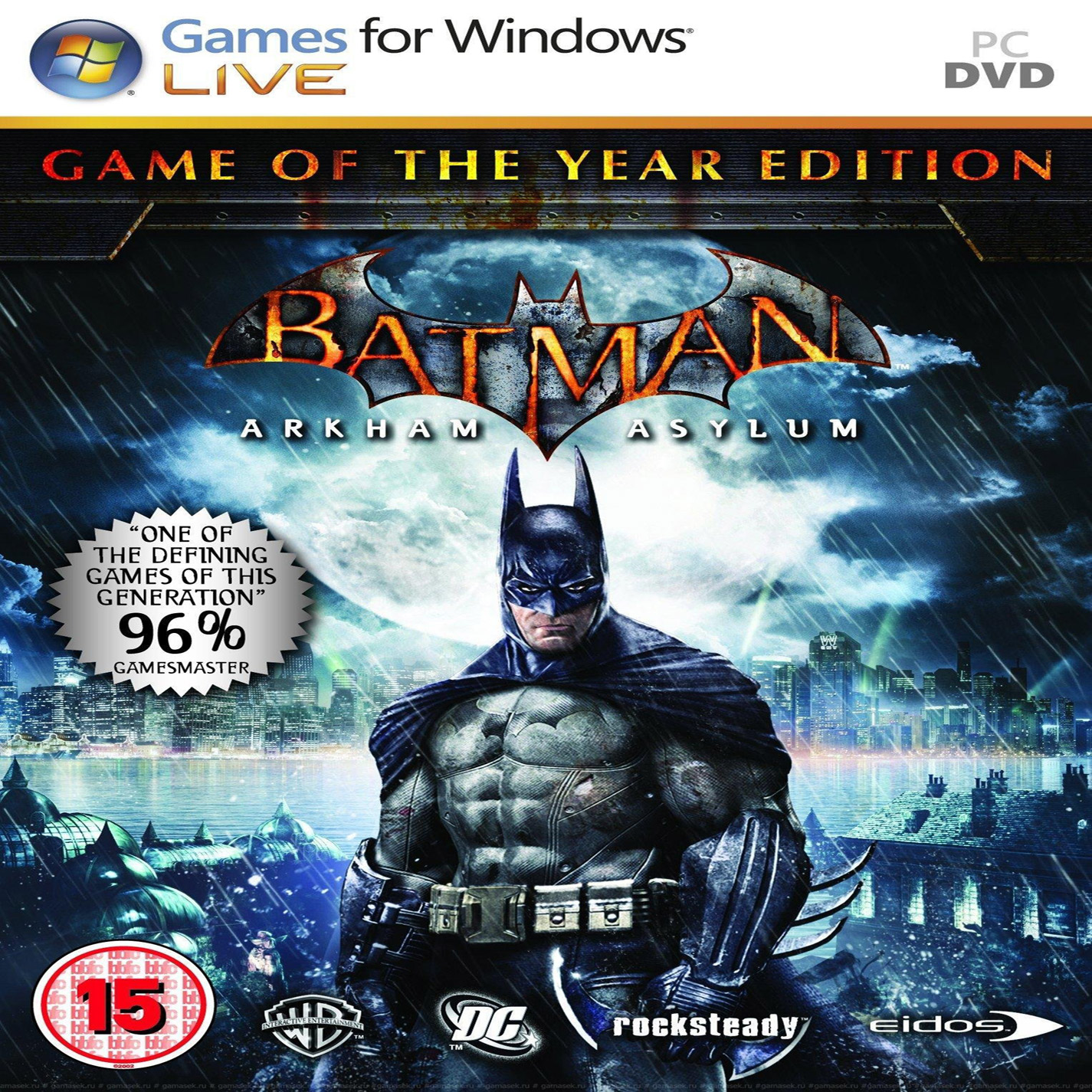 Batman: Arkham Asylum - Game of the Year Edition - pedn CD obal