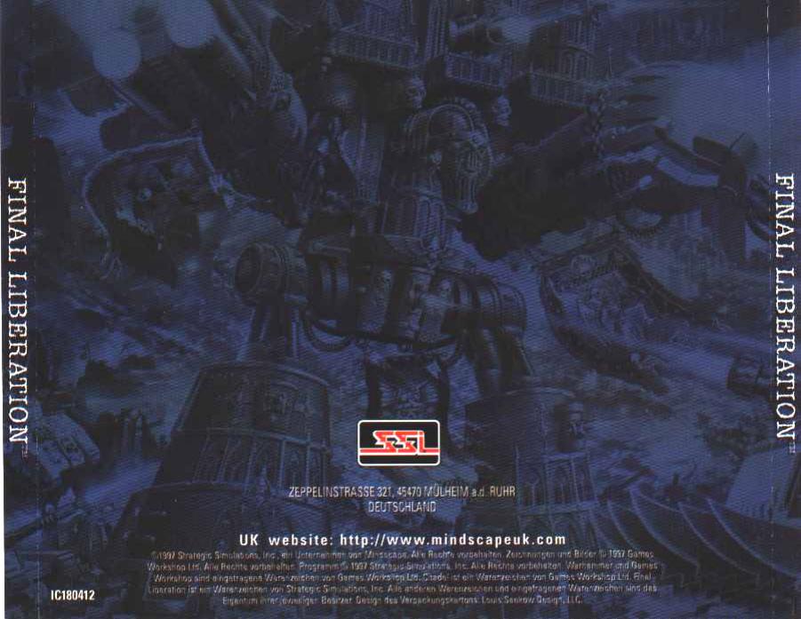 Warhammer 40000: Final Liberation - zadn CD obal