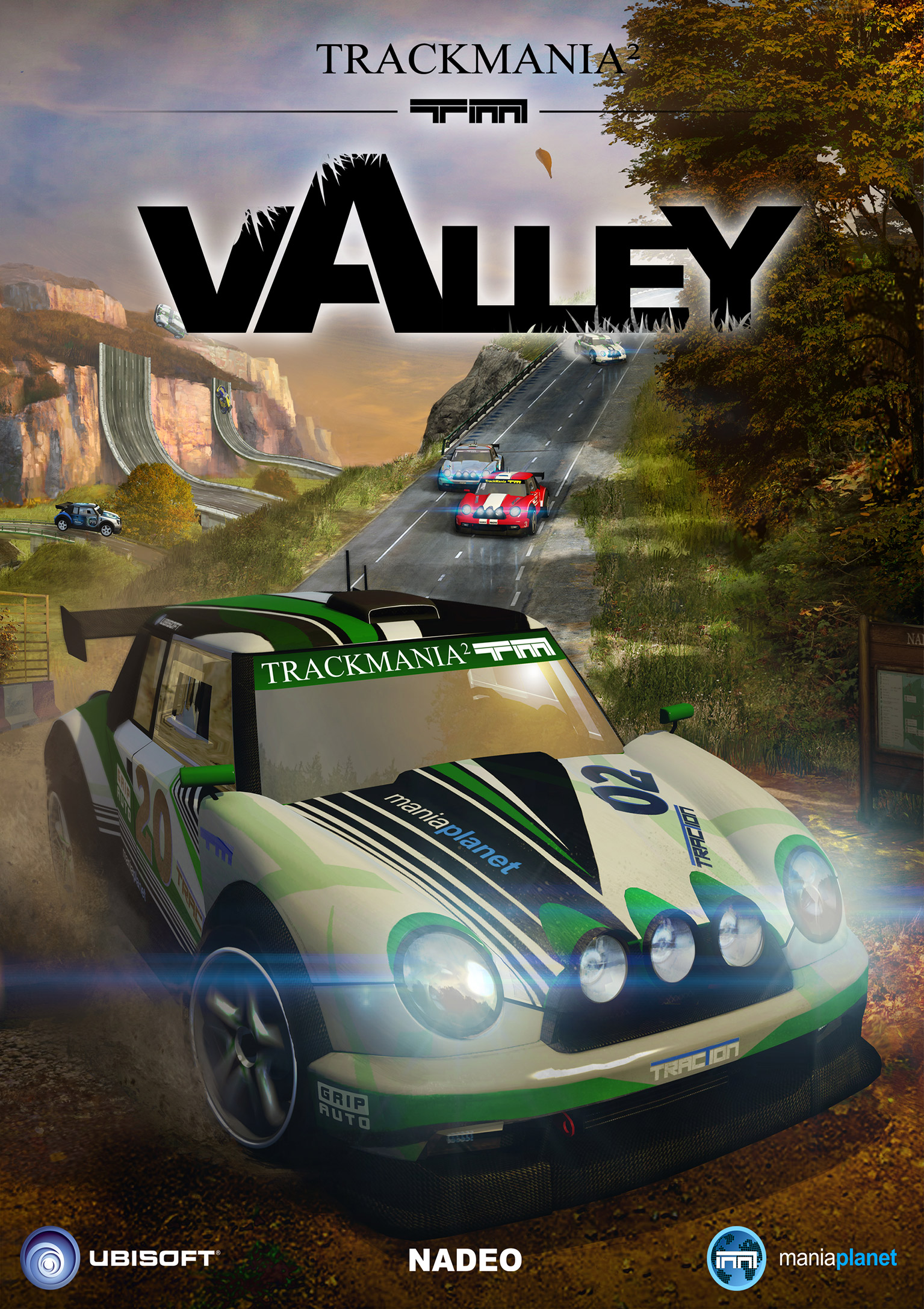 TrackMania 2: Valley - pedn DVD obal