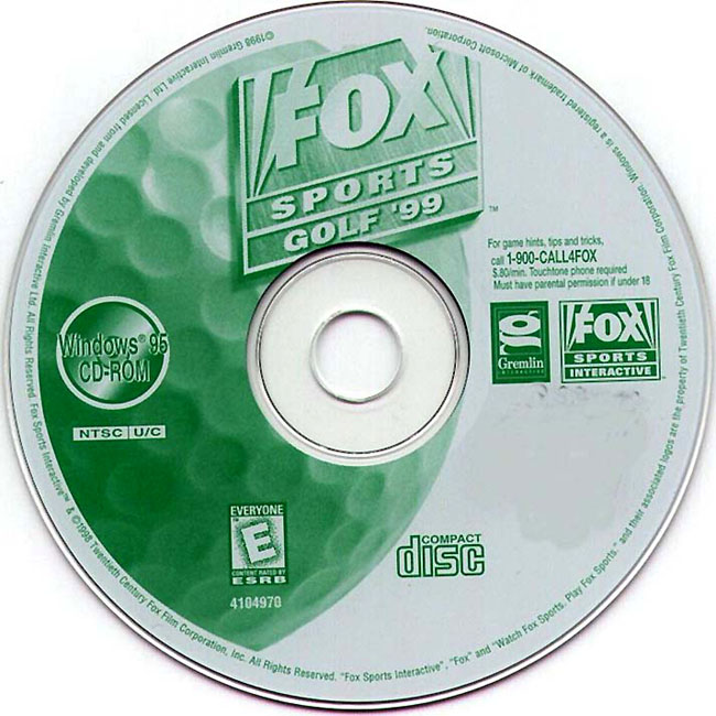 Fox Sports Golf '99 - CD obal