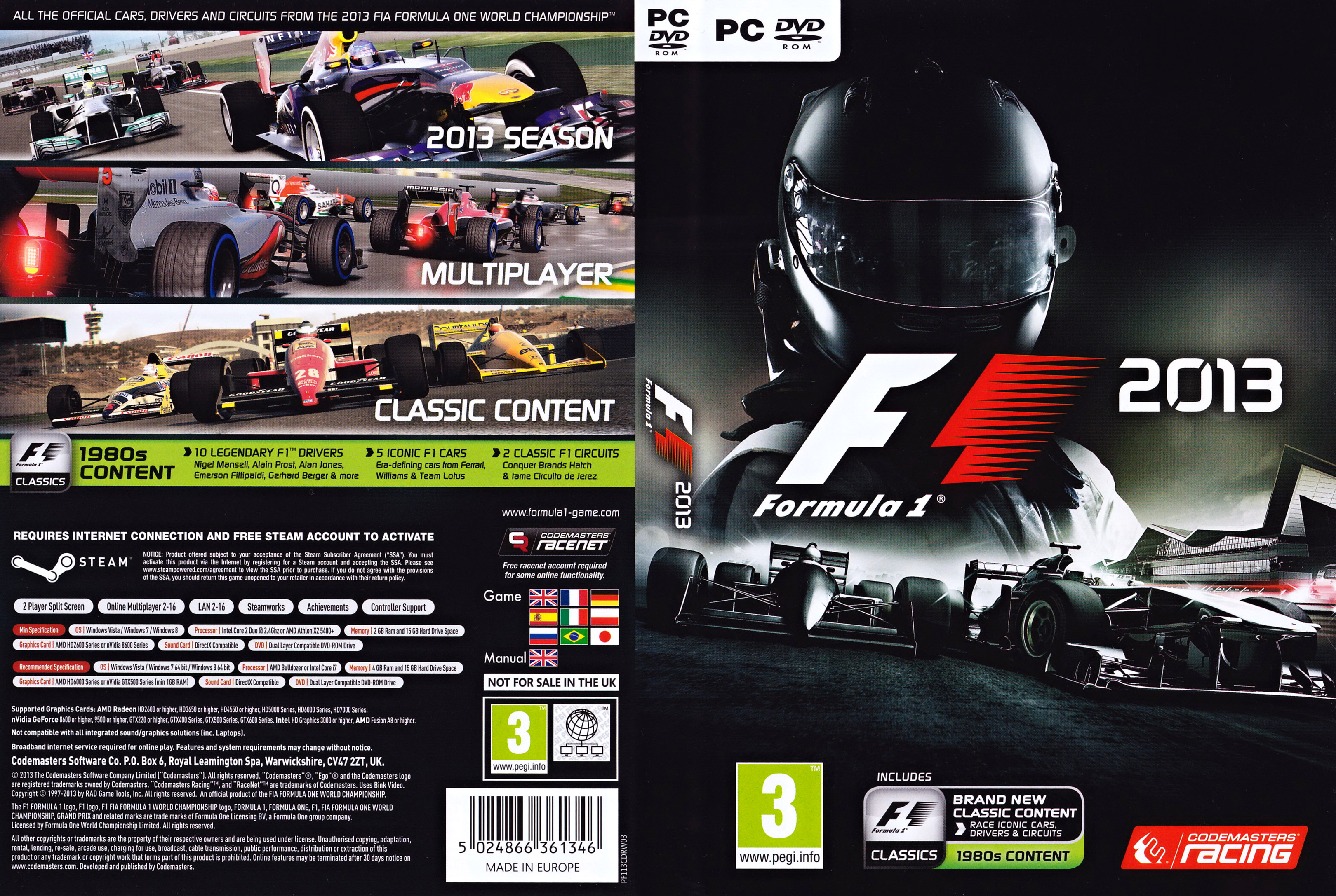 F1 2013 - DVD obal