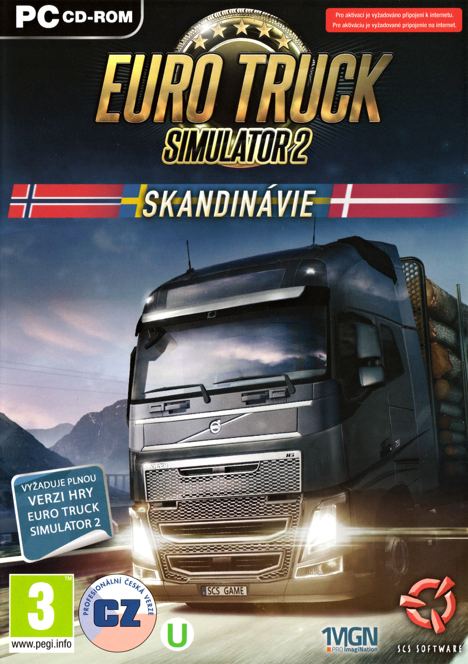 Euro Truck Simulator 2: Scandinavia - pedn DVD obal 2