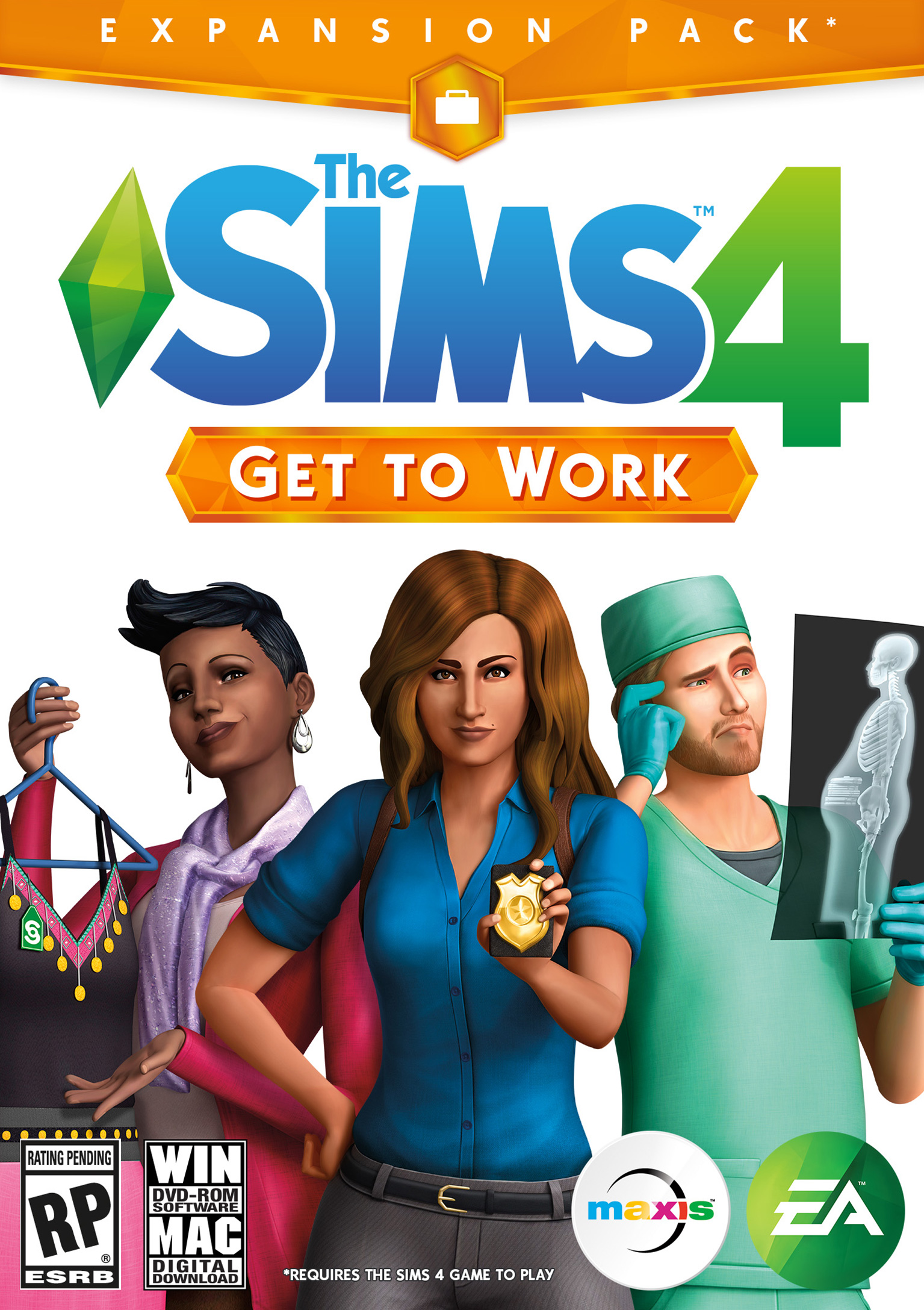 The Sims 4: Get to Work - pedn DVD obal
