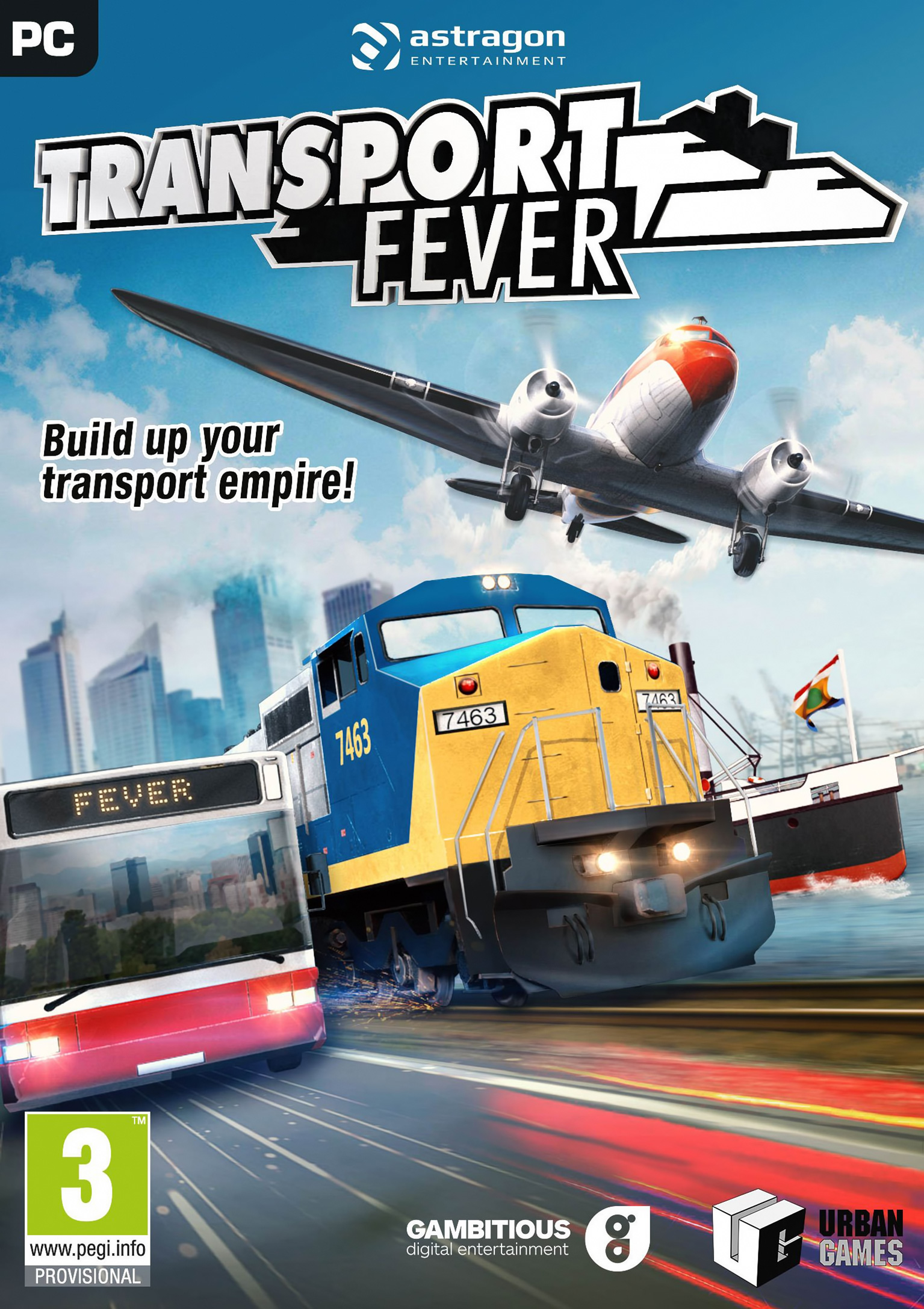 Transport Fever - pedn DVD obal