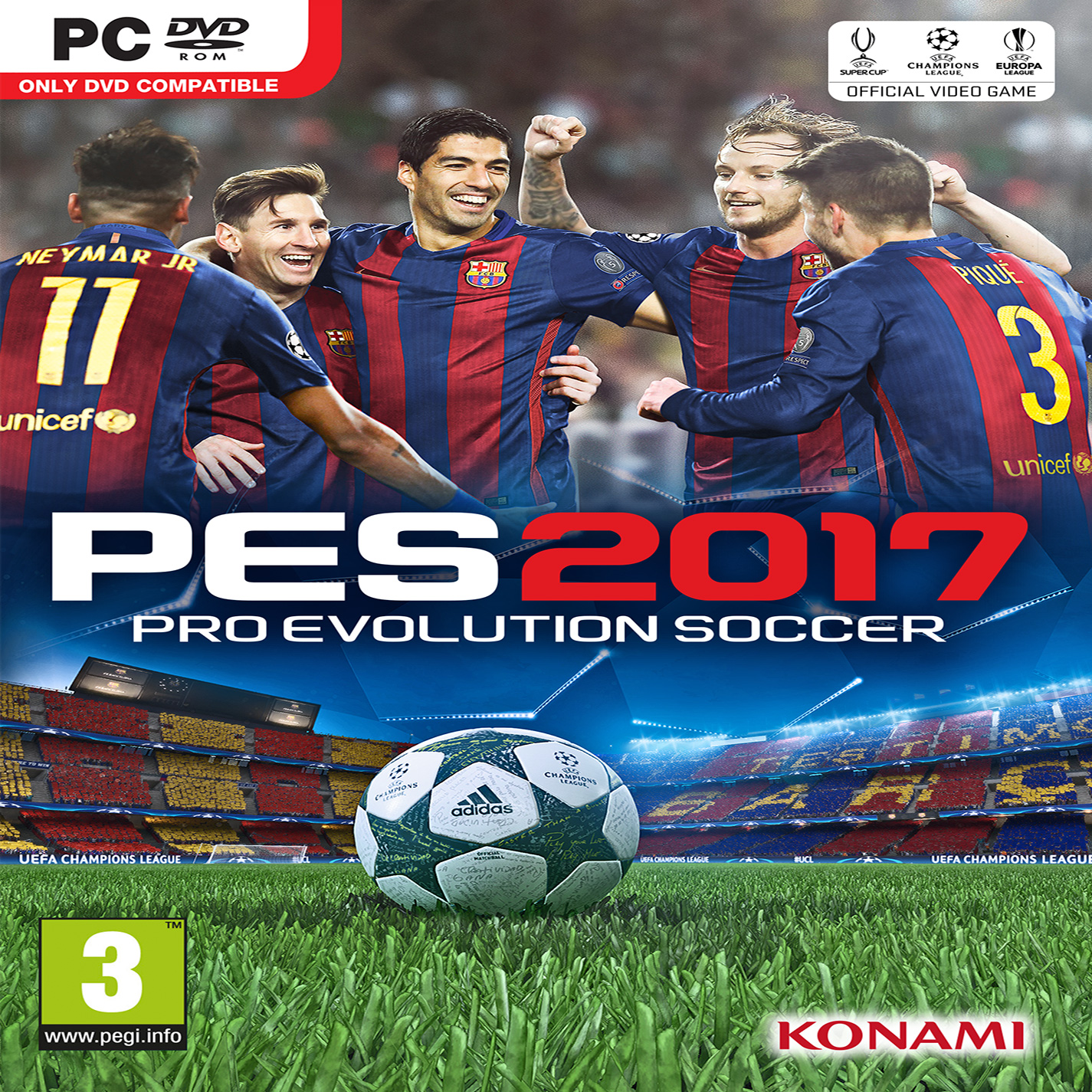 Pro Evolution Soccer 2017 - pedn CD obal