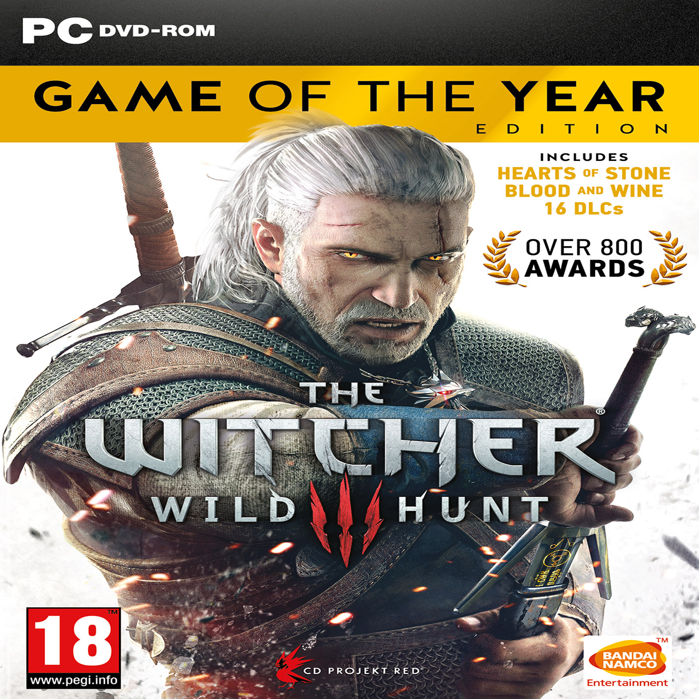 The Witcher 3: Wild Hunt - Game of the Year Edition - pedn CD obal