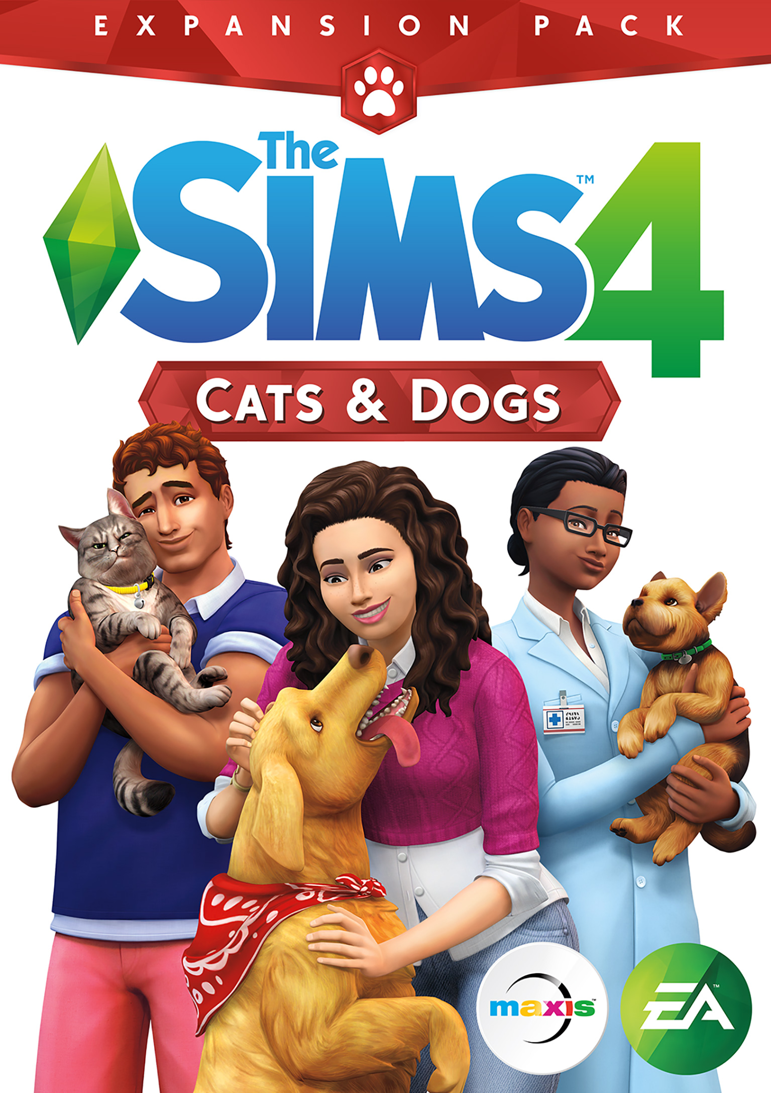 The Sims 4: Cats & Dogs - pedn DVD obal