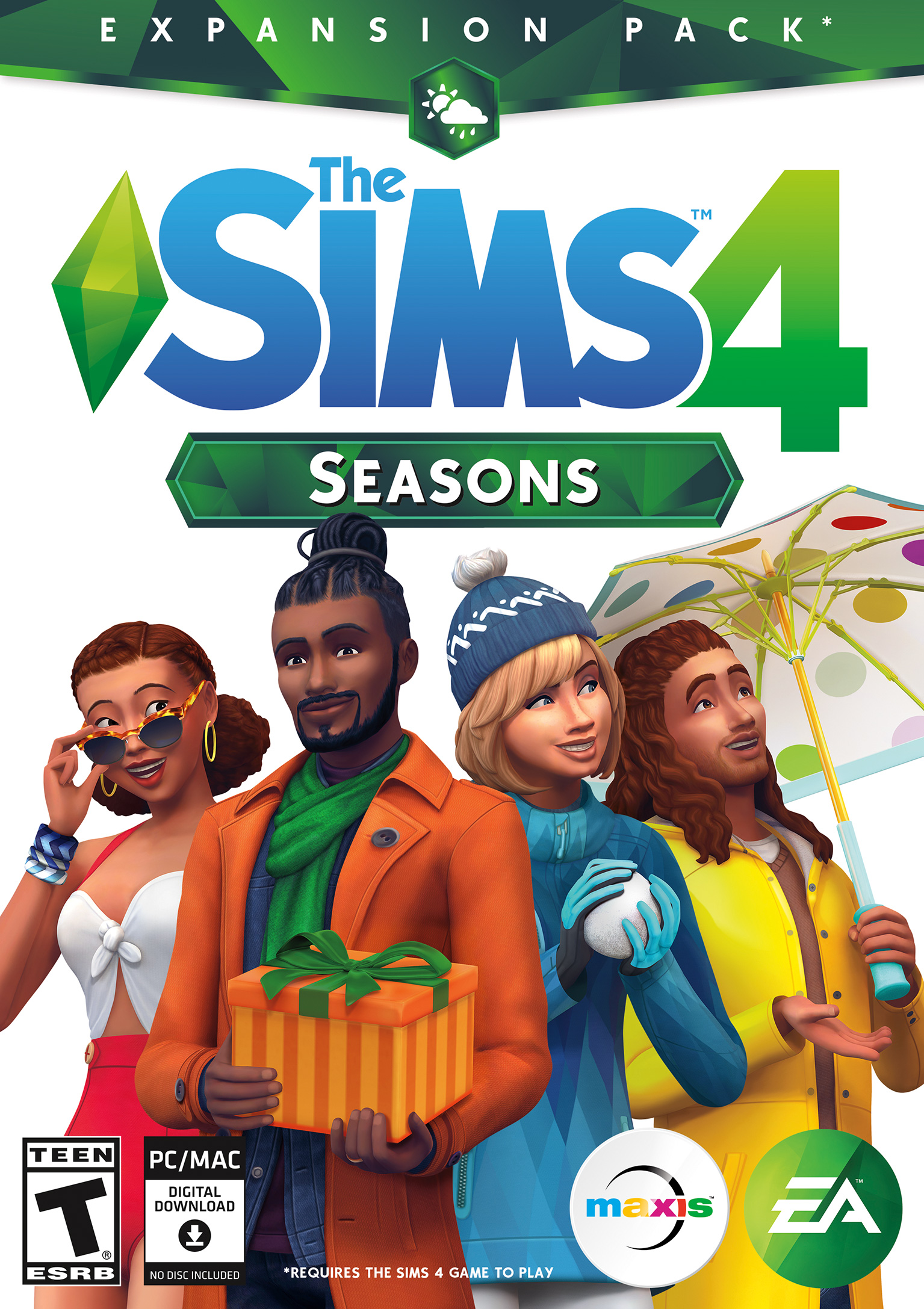 The Sims 4: Seasons - pedn DVD obal