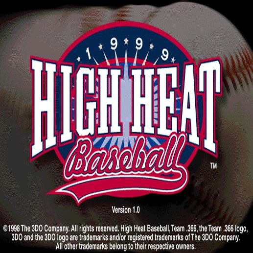 High Heat Baseball 1999 - pedn CD obal