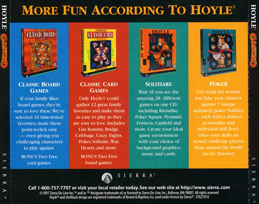 Hoyle Casino - zadn CD obal 2