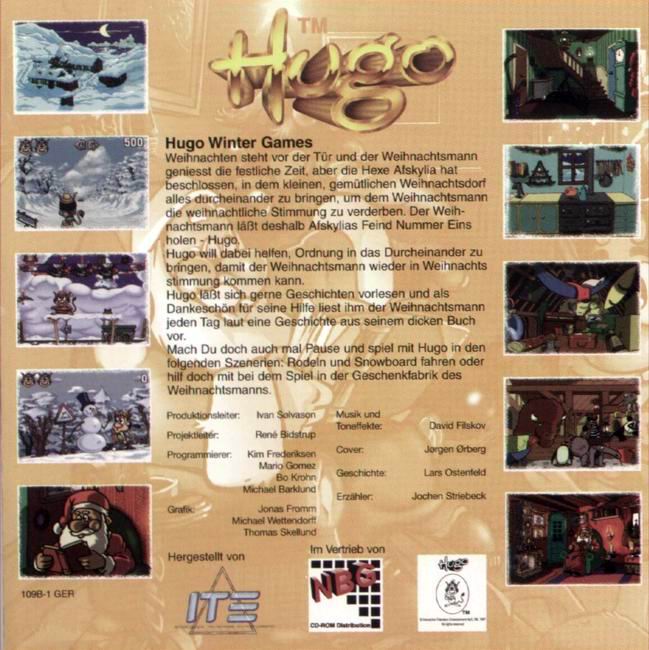 Hugo: Winter Games - zadn vnitn CD obal