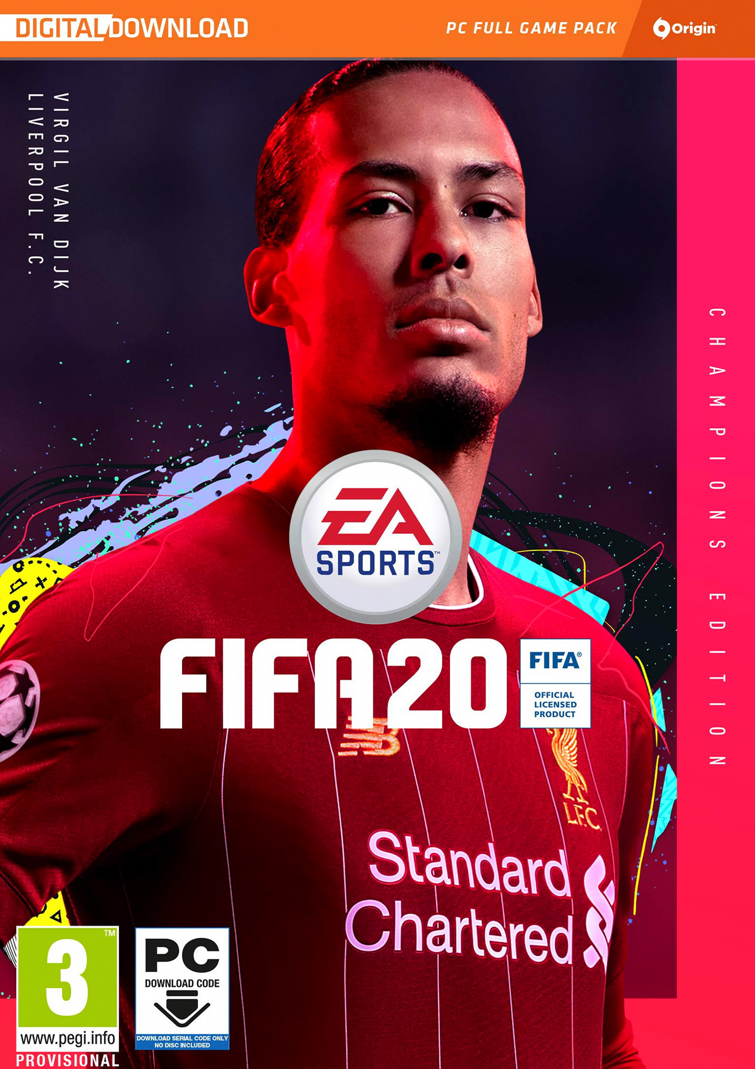 FIFA 20 - pedn DVD obal 2