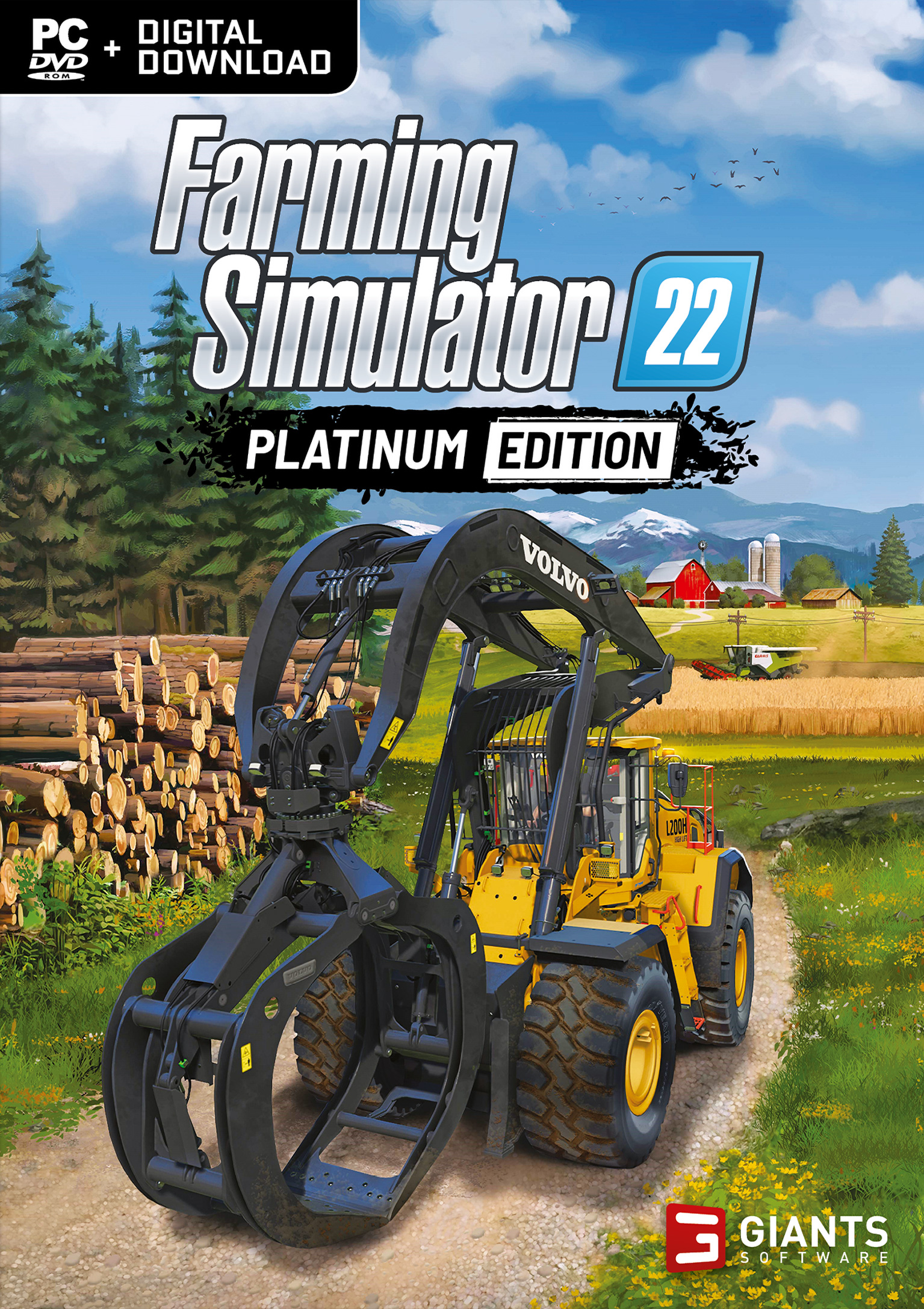 Farming Simulator 22: Platinum Edition - pedn DVD obal
