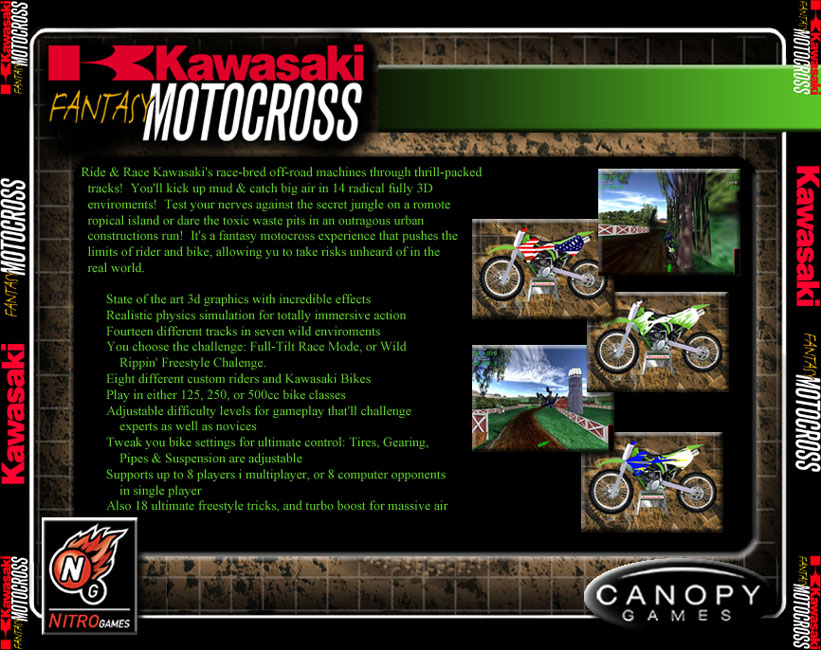 Kawasaki Fantasy Motocross - zadn CD obal