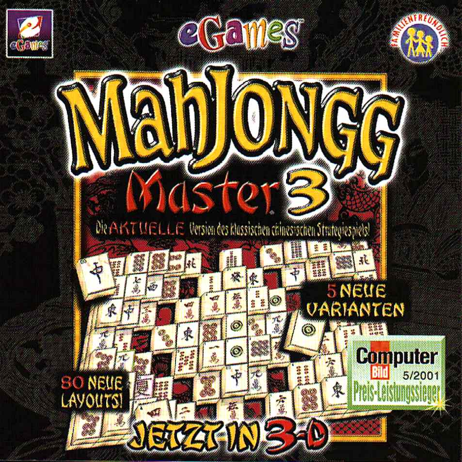Mahjongg Master 3 - pedn CD obal