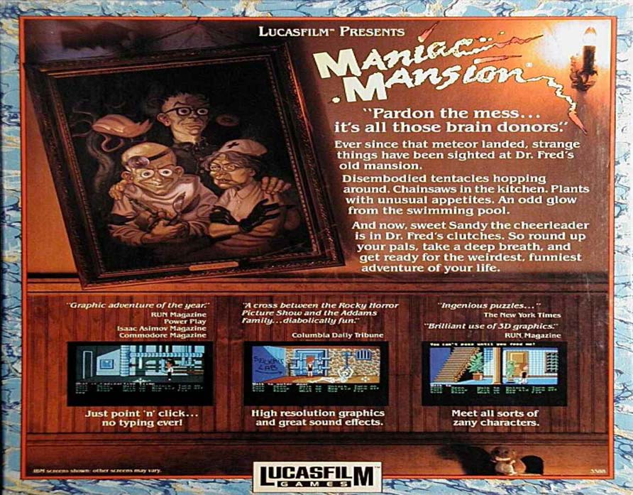 Maniac Mansion - zadn CD obal