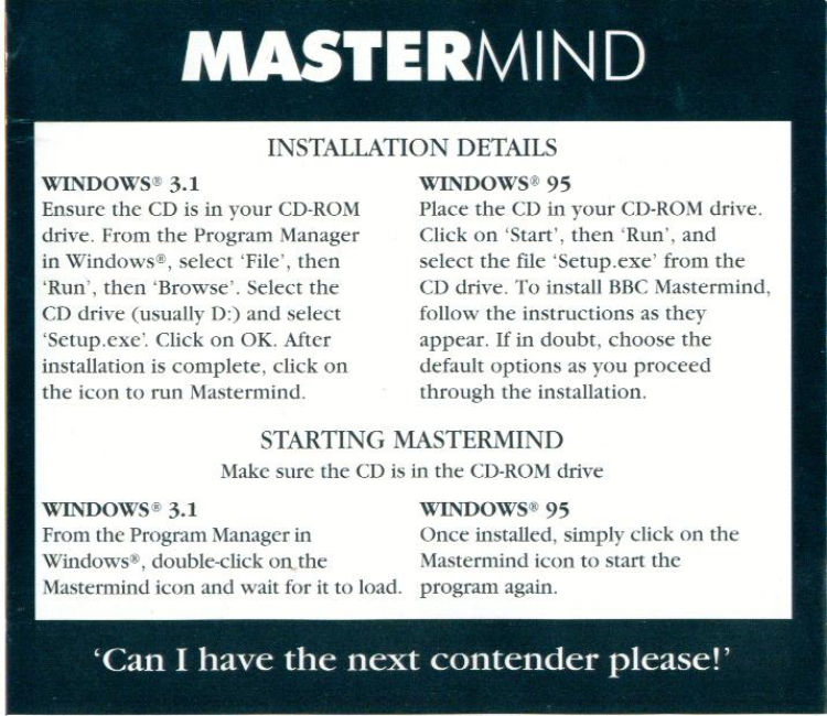 Mastermind - pedn vnitn CD obal