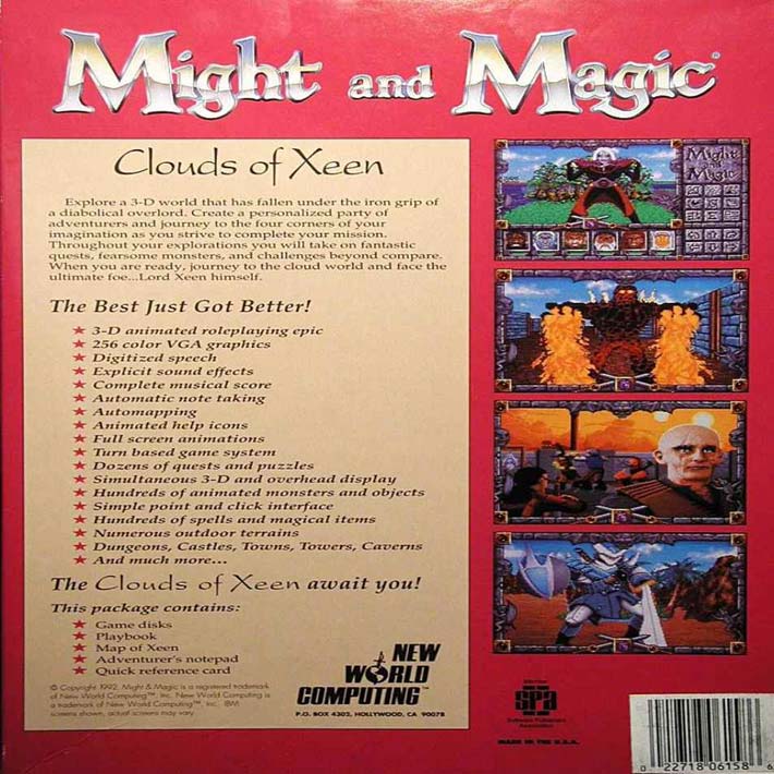 Might & Magic 4: Clouds of Xeen - pedn vnitn CD obal