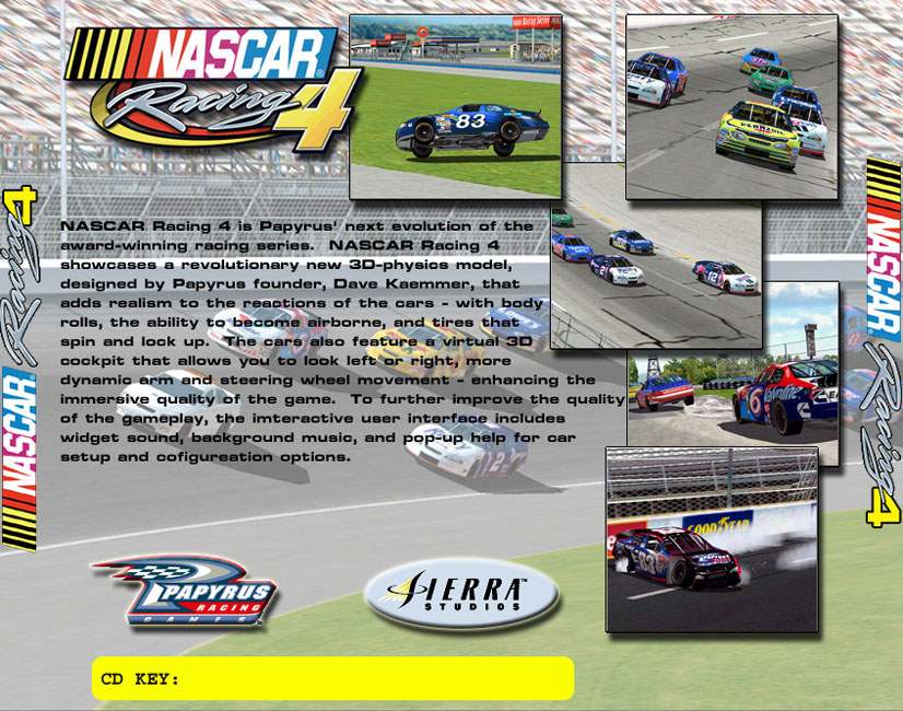Nascar Racing 4 - zadn CD obal 2