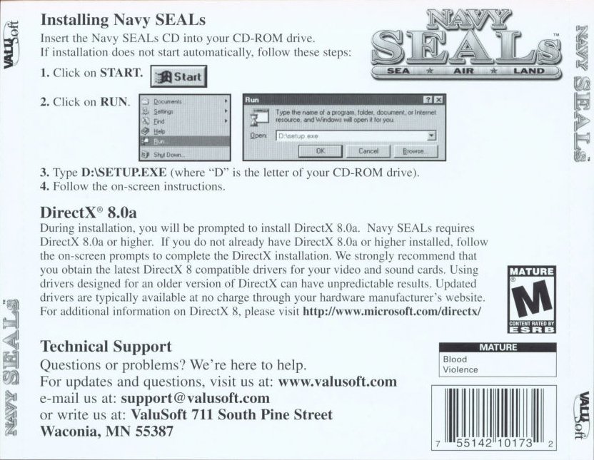 Navy Seals - Sea Air Land - zadn CD obal