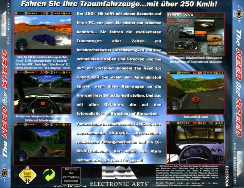 Need for Speed - zadn CD obal