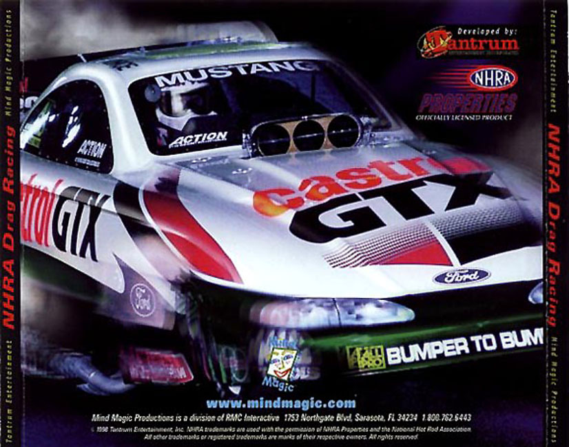 NHRA Drag Racing - zadn CD obal