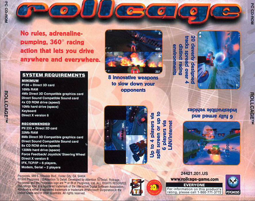 Rollcage - zadn CD obal
