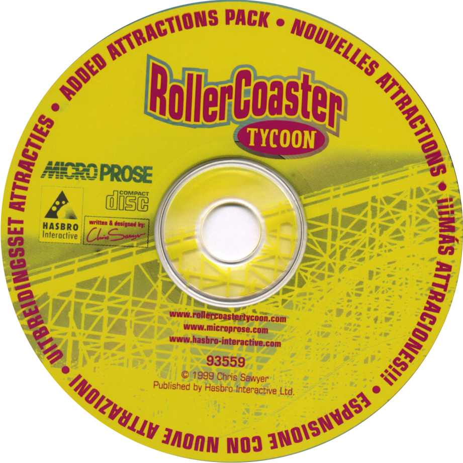 RollerCoaster Tycoon: Added Attractions Pack - CD obal